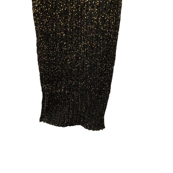 Nili Lotan Open Front Metallic Gold Black Duster Cardigan Size Small - Picture 6 of 9